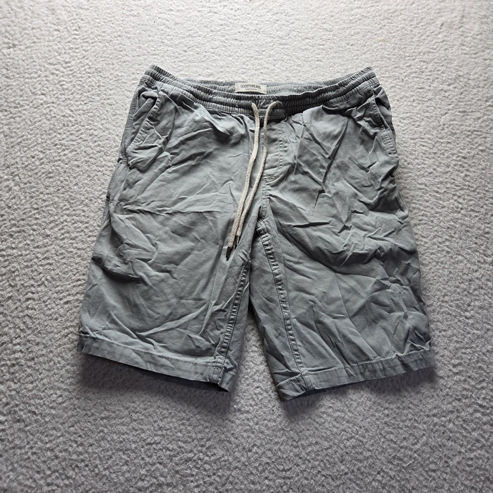 Goodthreads Shorts Mens Medium Gray Stretch Canvas Chino 10 Inseam Casual Summer